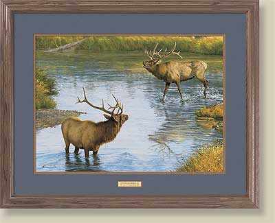 Crossing Boundries-Elk by Lee Kromschroeder